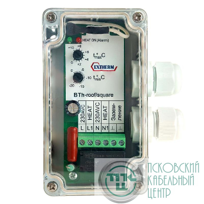 Термостат внешний для управления системой электрообогрева на кровлях/площадках со встроен. датч. температуры Extherm Th-roof-box