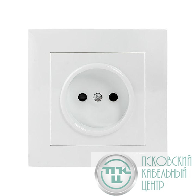 Розетка 1-м СП Валенсия 10А IP20 без заземл. защ. шторки бел. PROxima EKF EWR10-022-10