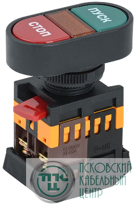 Кнопка APВВ-22N "Пуск-Стоп" d22мм 1НО+1НЗ 240В неон GENERICA BBD11-APBB-K51