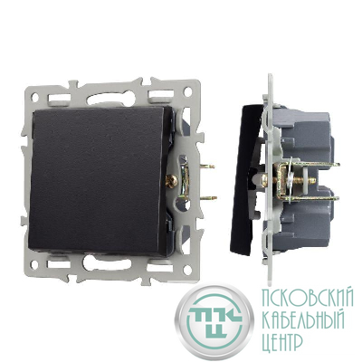 Механизм выключателя одноклавишный перекрестный SWT-MKX1-PL-BK (250В 16А) Arlight 043719