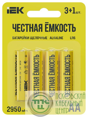 Элемент питания алкалиновый LR6/AA ПРОМО (блист.4шт) IEK ABT-LR06-OP-L04A