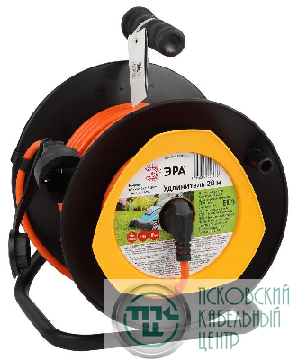 Удлинитель на пластик. катушке 1х20м с заземл. 16А IP44 RPx-1e-3х1.5-20m ПВС 3х1.5 Эра Б0046837