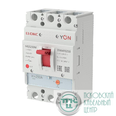 Выключатель автоматический в литом корпусе YON YON MGS250 3P 200-250А 36кА YON MGS250N-3TAMF0250
