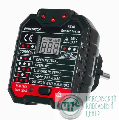 Тестер розеток Zing ST40 Ermenrich 82963