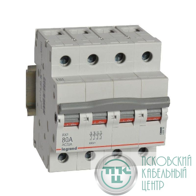 Выключатель-разъединитель 4п 80А RX3 ИЭК Leg 419419