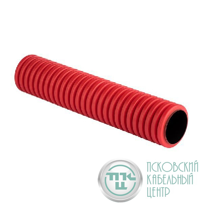 Труба гофрированная двустенная ПНД жесткая d63мм SN16 красн. (уп.6м) PROxima EKF tr2st-63-6m