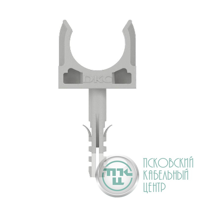 Держатель для труб (клипса) d20мм с защелкой и дюбелем DKC 51320