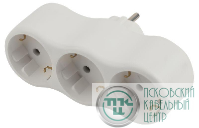 Разветвитель 3-м с заземл. 16А IP20 SPx-3e-W бел. Эра Б0053479