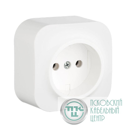 Розетка 1-м ОП Quteo 16А IP20 2P без заземл. без защ. шторок бел. IEK 782210