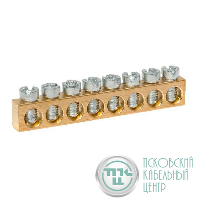 Шина PEN "ноль-земля" (6х9мм) 8 отв. для щитов Nova Unix Unix65 EKF nv-k8