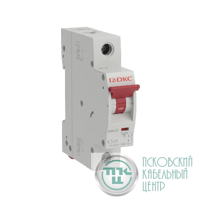 Выключатель автоматический модульный YON MB63 1P характеристика C 63А 4.5кА DKC MB63S-1PC63