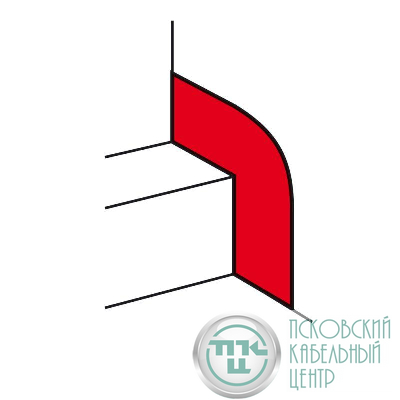 Накладка на стык со стеной для кабель-канала шириной 195-220 Leg 010699