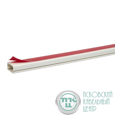 Мини-канал 20х10 ПВХ бел. R9010 самокл. (дл.2м) SchE ETK20910