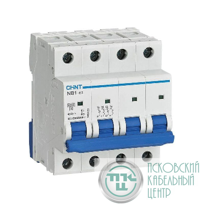 Выключатель автоматический модульный 4п C 32А 6кА NB1-63 (R) CHINT 179747