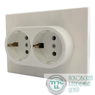 Механизм розетки 2-местн. с/з с з/ш СП Ugra 16А IP20 250В беж. GUSI С11Р6-003
