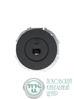 Розетка компьютерная СП OSEN RJ45 кат.6 механизм черн. бархат LEZARD 743-4288-140