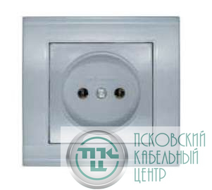 Розетка 1-м СП Бриллиант 16А IP20 без заземл. серебр. UNIVersal 7949834