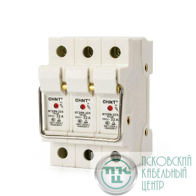 Держатель плавких вставок с индикацией RT28N-32X 10х38 3П CHINT 520349