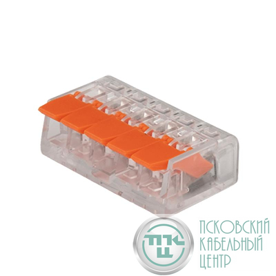Клемма монтажная рычажного соединения PTC-5P 221-415 450В 32А 0.14-4.0кв.мм (уп.50шт) JazzWay 5050945