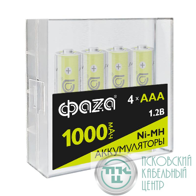 Аккумулятор AAA/HR03 Ni-MH 1.2В 1000мА.ч Box-4 (уп.4шт) ФАZА 5059757