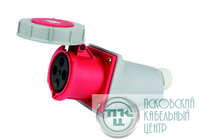 Розетка стационарная 3Р+РЕ 63А 380В IP67 РС-103 DEKraft 26202DEK