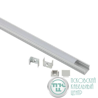Комплект с накладным анодированным профилем 1612-1m 16х12мм. 1м САВ261 сереб. Эра Б0062813