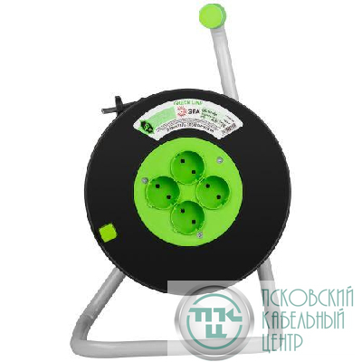 Удлинитель на пластик. катушке 4х40м без заземл. KAT-2x1-40m Greenline ПВС 2х1 Эра Б0065087