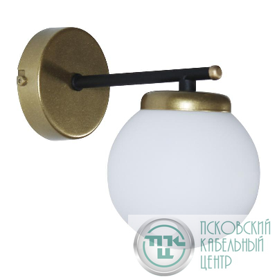 Светильник "Злата" 511 (плафон 8728) НББ 01-25-101 G9 [ИМ] настен. черн.зол. Элетех 1005405282