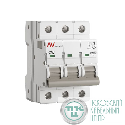 Выключатель автоматический модульный 3п C 40А 10кА AV-10 AVERES EKF mcb10-3-40C-av