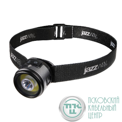 Фонарь универсальный налобный/кемпинговый AccuH5-L5W/L3W 5Вт XPG+3Вт COB Li-Ion 800мА.ч JazzWay 5046092