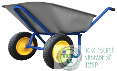 Тачка строительная двухколесная 100л грузоподъемность 200кг КУРС 77618