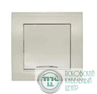 Выключатель 1-кл. СП Бриллиант 10А IP20 с подсветкой сл. кость UNIVersal 7948615