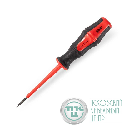 Отвертка диэлектрическая шлицевая 2.5х75 ПРОФИ КВТ 102998