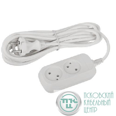 Удлинитель 2х5м без заземл. ПВС 2х0.75 UDL-10-250 Greenline Эра Б0065044