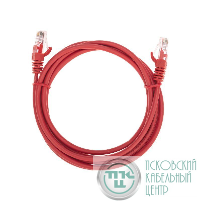 Патч-корд U/UTP CAT 5e RJ45-RJ45 26AWG LSZH красн. 2м Rexant 02-0103-2