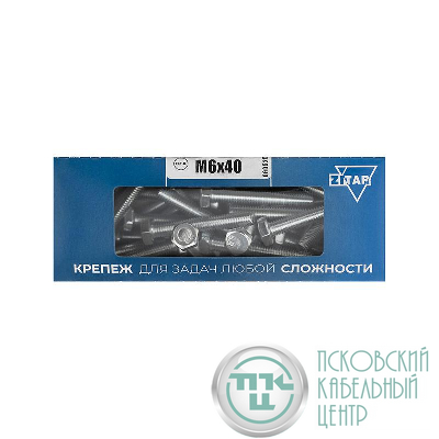 Болт с шестигранной головкой М6х40 DIN 933 оцинк. (уп.50шт) Zitar 105204