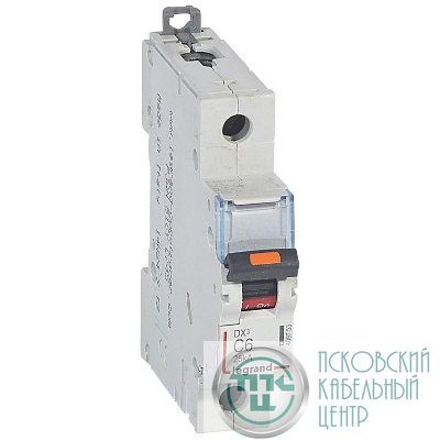 Выключатель автоматический модульный 1п C 6А 25кА DX3 1мод. 230/400В Leg 409753