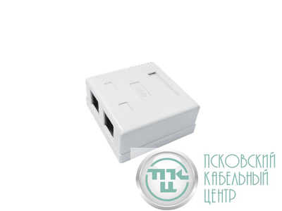 Розетка компьютерная 8P8C (RJ-45) кат.5E UTP 2 порта TOKOV ELECTRIC TKE-SMB-8P8C-2P-UTP