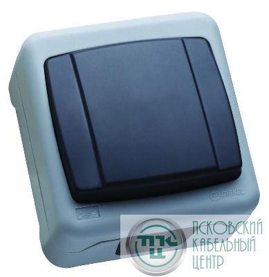 Выключатель одноклавишный с винтовым зажимом IP55 Makel 36064001