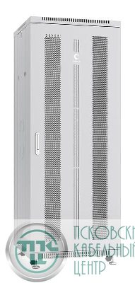 Шкаф монтажный телекоммуникационный напольн. ND-05C-32U60/80 19дюйм 32U 600х800х1610мм для распределит. и серверн. оборудования; передн. и задн. перфорир. двери ручка с замком RAL 7035 сер. Cabeus 7225c
