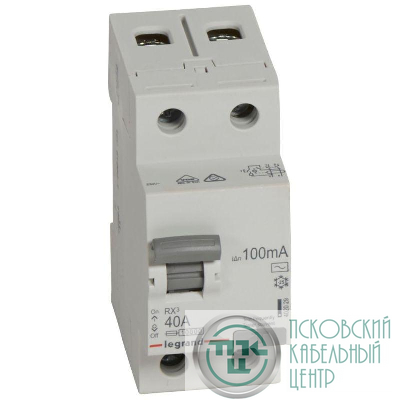 Выключатель дифференциального тока (УЗО) 2п 40А 100мА тип AC RX3 ИЭК Leg 402029