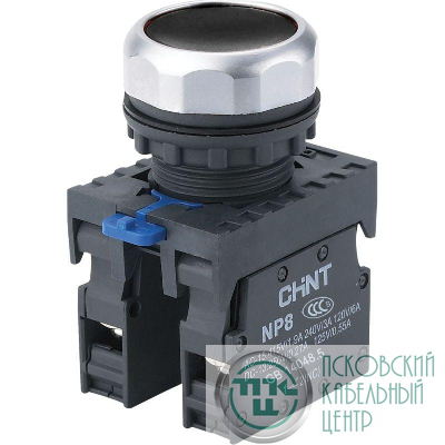 Кнопка управления NP8-11BN/2 без подсветки черн. 1НО+1НЗ IP65 (R) CHINT 667112