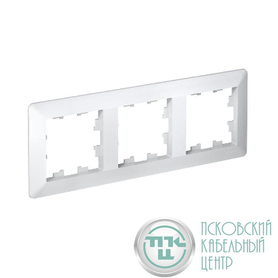 Рамка 3-м AtlasDesign Air бел./дым. бел. SE ATN220103