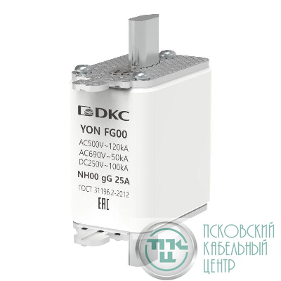 Предохранитель YON ножевого типа FG00 с одинарной индикацией 25А DKC 1FG00-0025