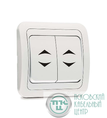 Переключатель проходной 2-кл. СП Mimoza 10А IP20 бел./бел. Makel 12026