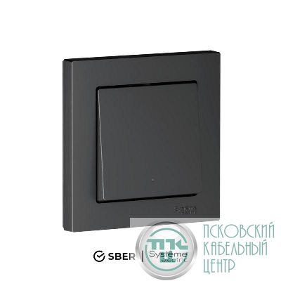 Выключатель 1-кл. AtlasDesign Smart 10А (сх. 1) L+N с подсветкой Zigbee механизм карбон SE ATN001013Z