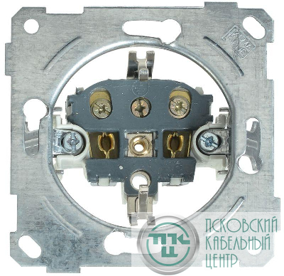 Розетка 1-м СП Bolero РС11-1-0-Б 16А IP20 с заземл. механизм бел. IEK ERB11-16
