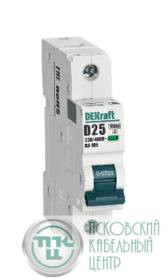 Выключатель автоматический модульный 1п D 25А 10кА ВА-105 DEKraft 13203DEK