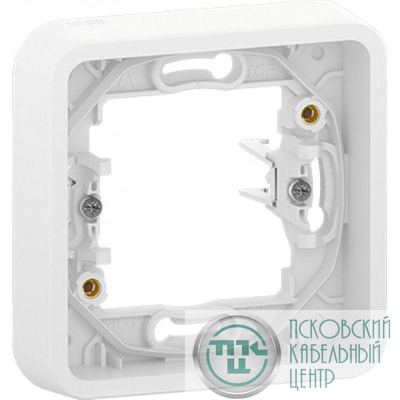 Рамка 1-м Mureva Styl с винтами бел. IP55 SchE MUR39108