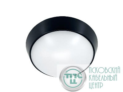 Светильник светодиодный WP 15 C 18W OP 840 D220 BK 220х80мм 18Вт 4000К IP65 ЖКХ круглый пылевлагозащ. черн. Русский Свет 15071524505